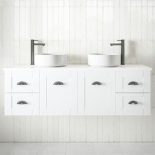 Victoria 1500mm White Wall Hung Double Vanity Unit
